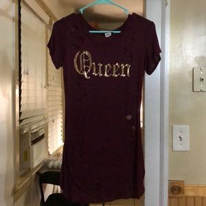 Queen shirt with small hole designs